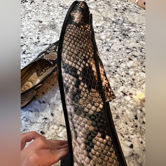 Sam Edelman Leon Snake Python Slip On Leather Loafers Size 8.5 - Picture 6 of 8